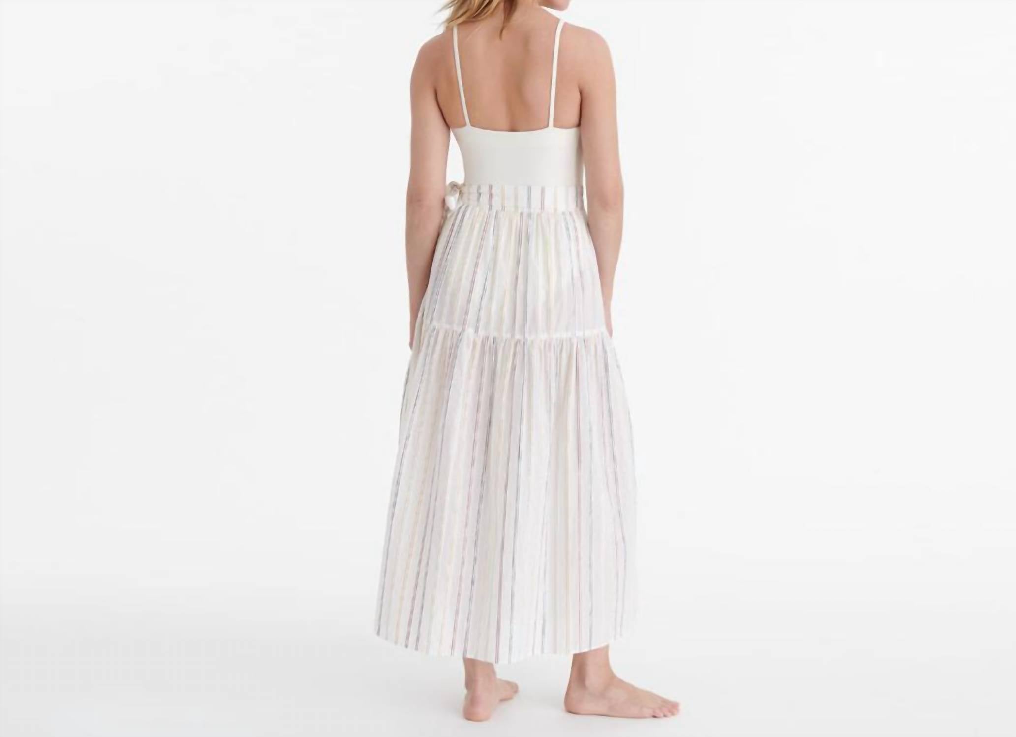 ERES Brillante Pareo Skirt in rayure lurex - women's swimwear - alternate view