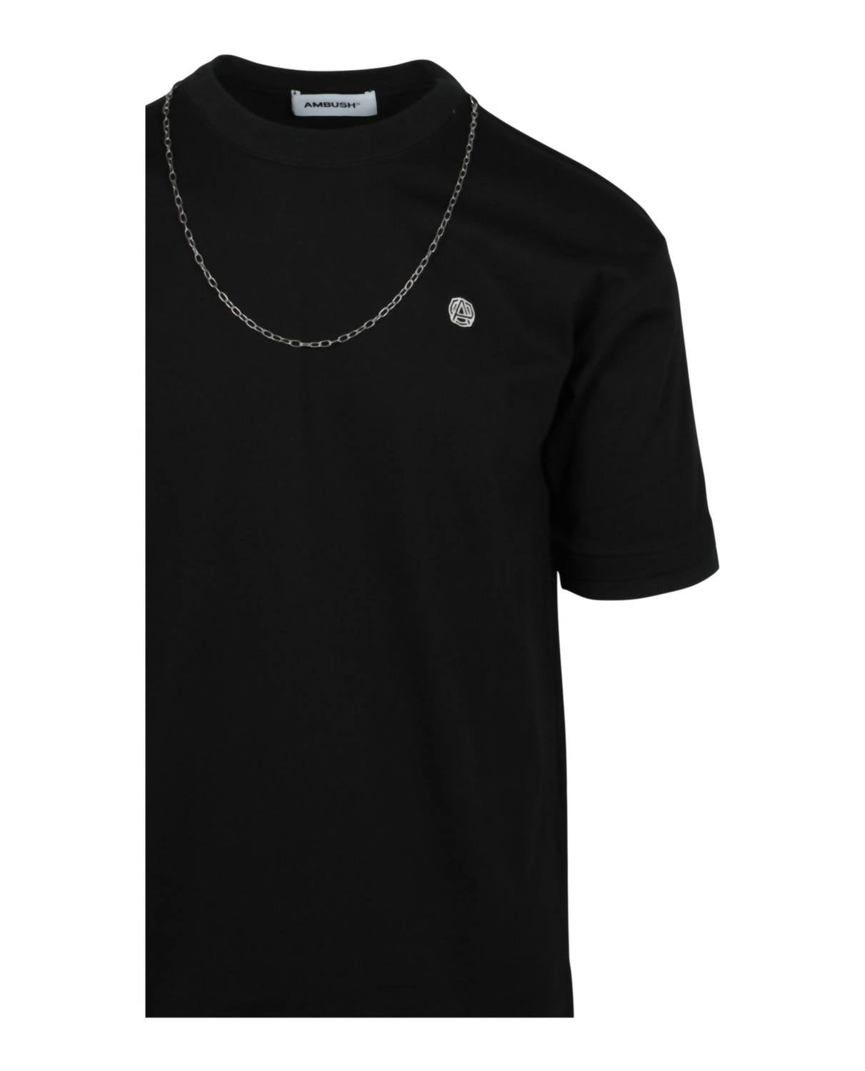 Ambush Men's Chain-detail T-shirt in black - men's t-shirt - alternate view