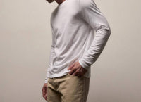 James Perse - Long Sleeve Brushed Jersey Crew Tee