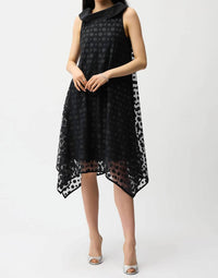 Joseph Ribkoff - Polka Dot Mesh Handkerchief Dress