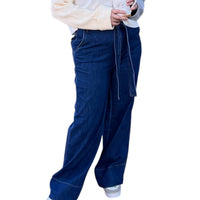 Oat New York - Belted High Rise Wide Leg Jeans