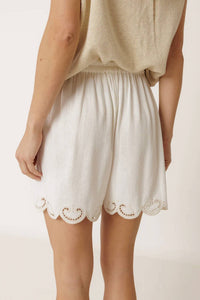 Indi & Cold - Scalloped Embroidery Shorts