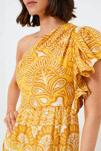 Farm Rio - Ainika Tapestry One Shoulder Dress