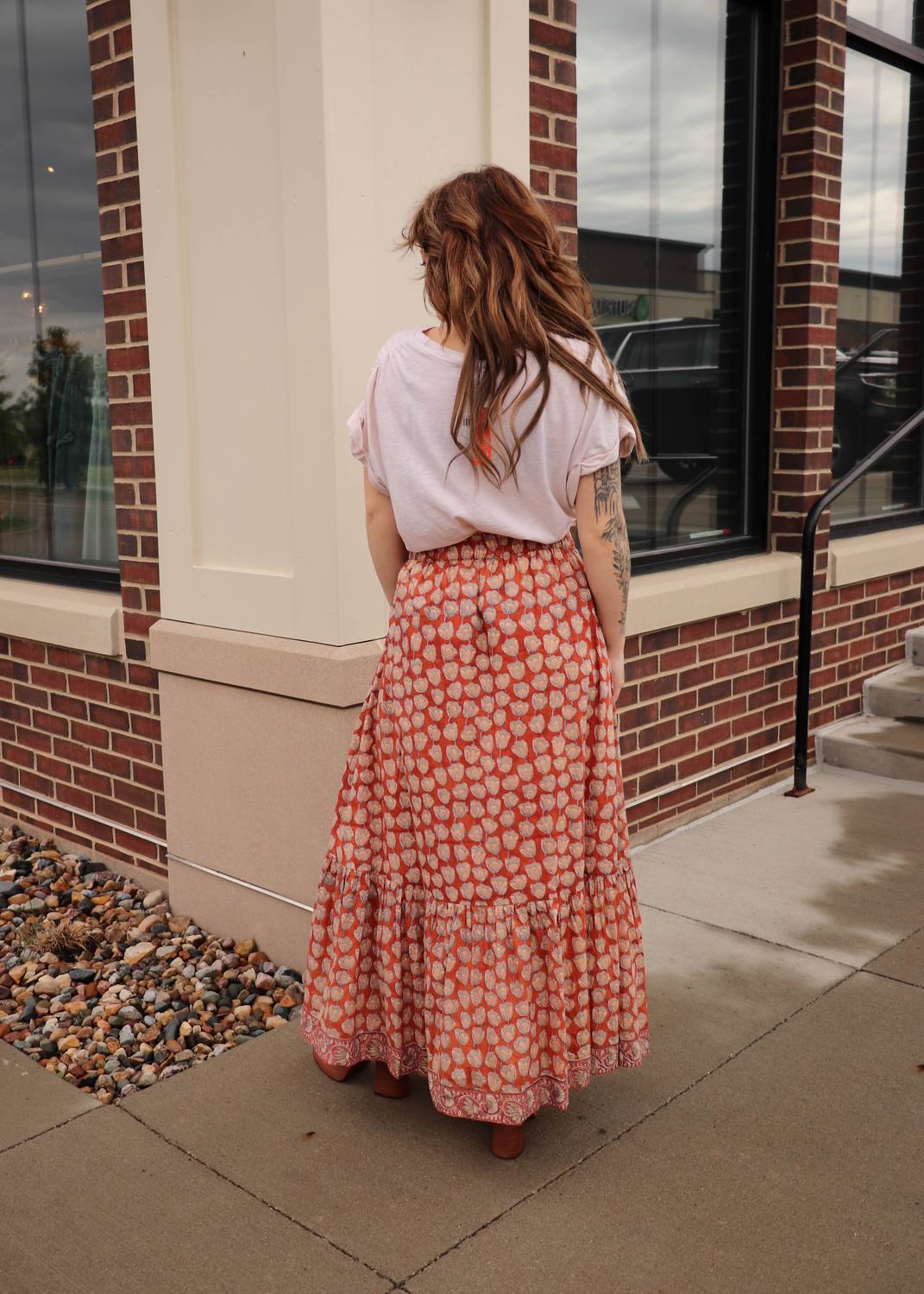 Victoria Dunn - Addison Trim Hem Midi Skirt