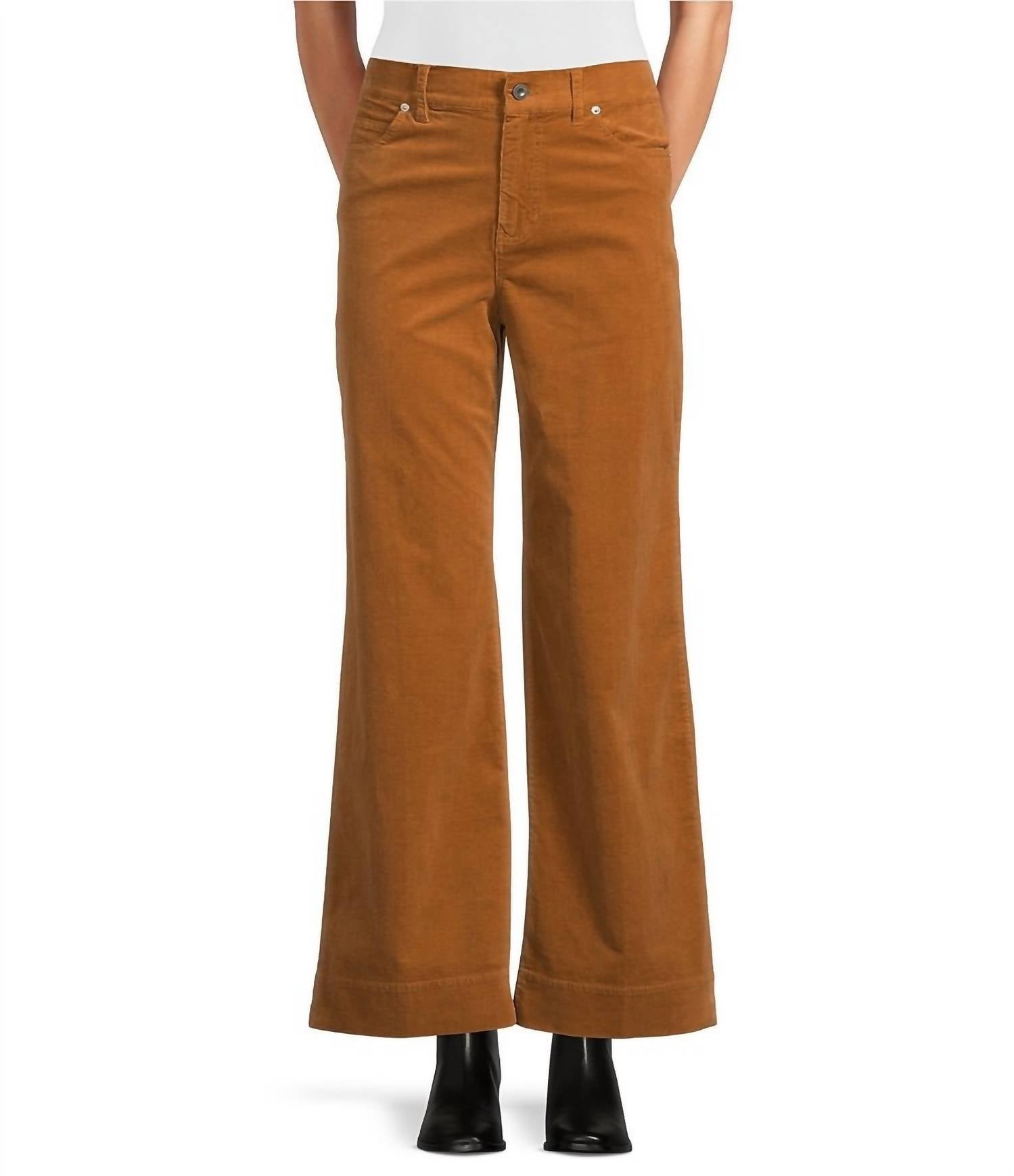 Tyler Boe Women's Scottie Corduroy Flare Jean in leather brown - women's pants