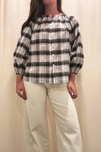 Nary - Windowpane Button Top