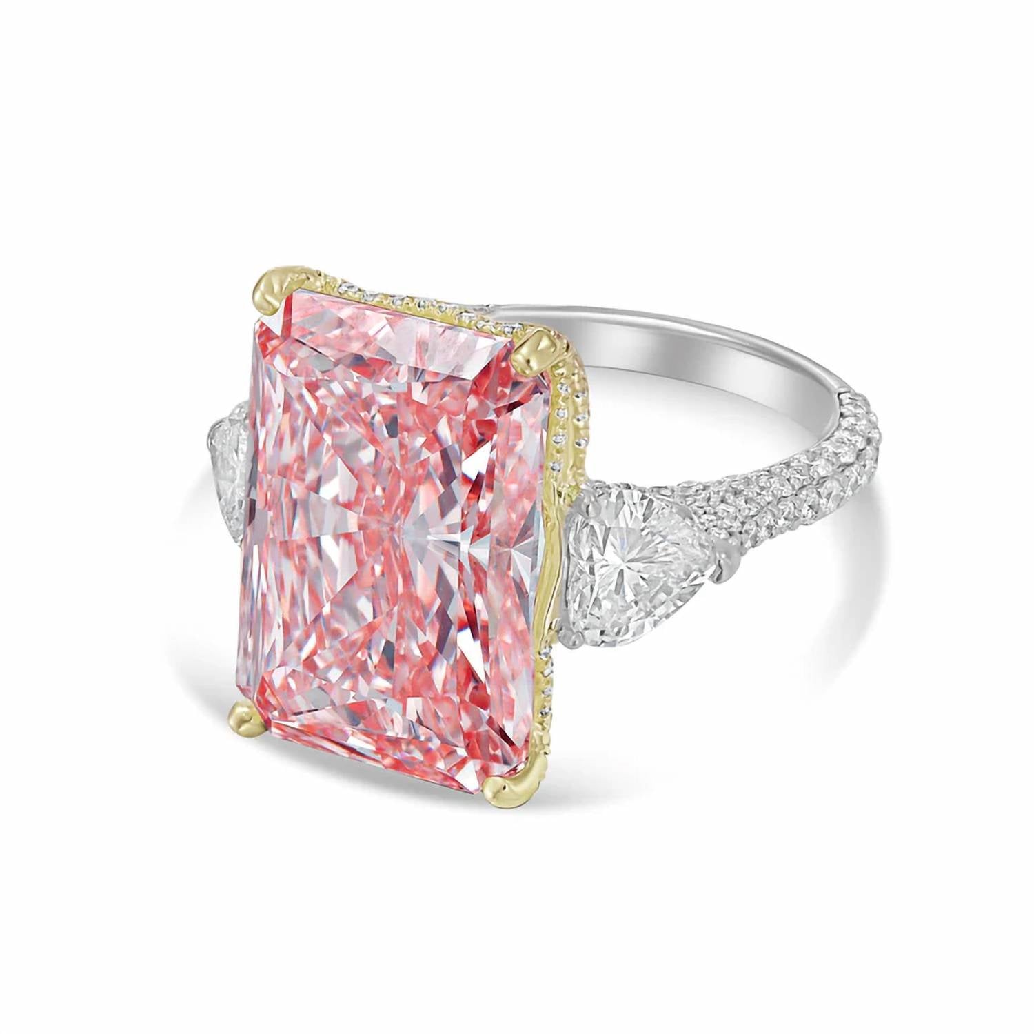 Diana M Jewels - Women's Radiant Lab-Grown Diamond Ring (10.00 Ct) - Bold
