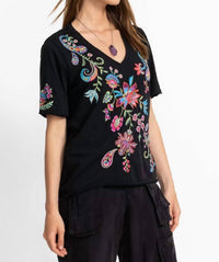 Johnny Was - Raw Hem V Neck Tee
