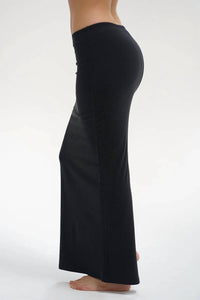 LNA Landon Ribbed Skirt in black - women's skirt - detail view