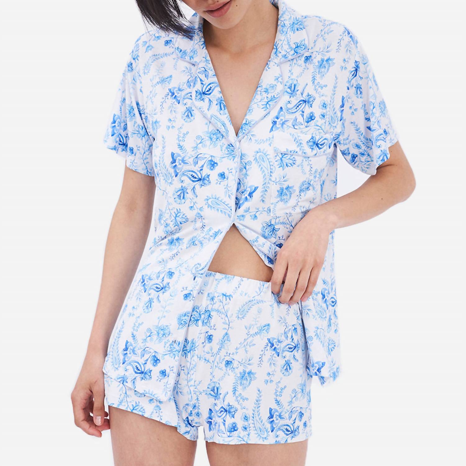 Stripe & Stare - Soft TENCEL™ Modal Short Paisley Pajama Set