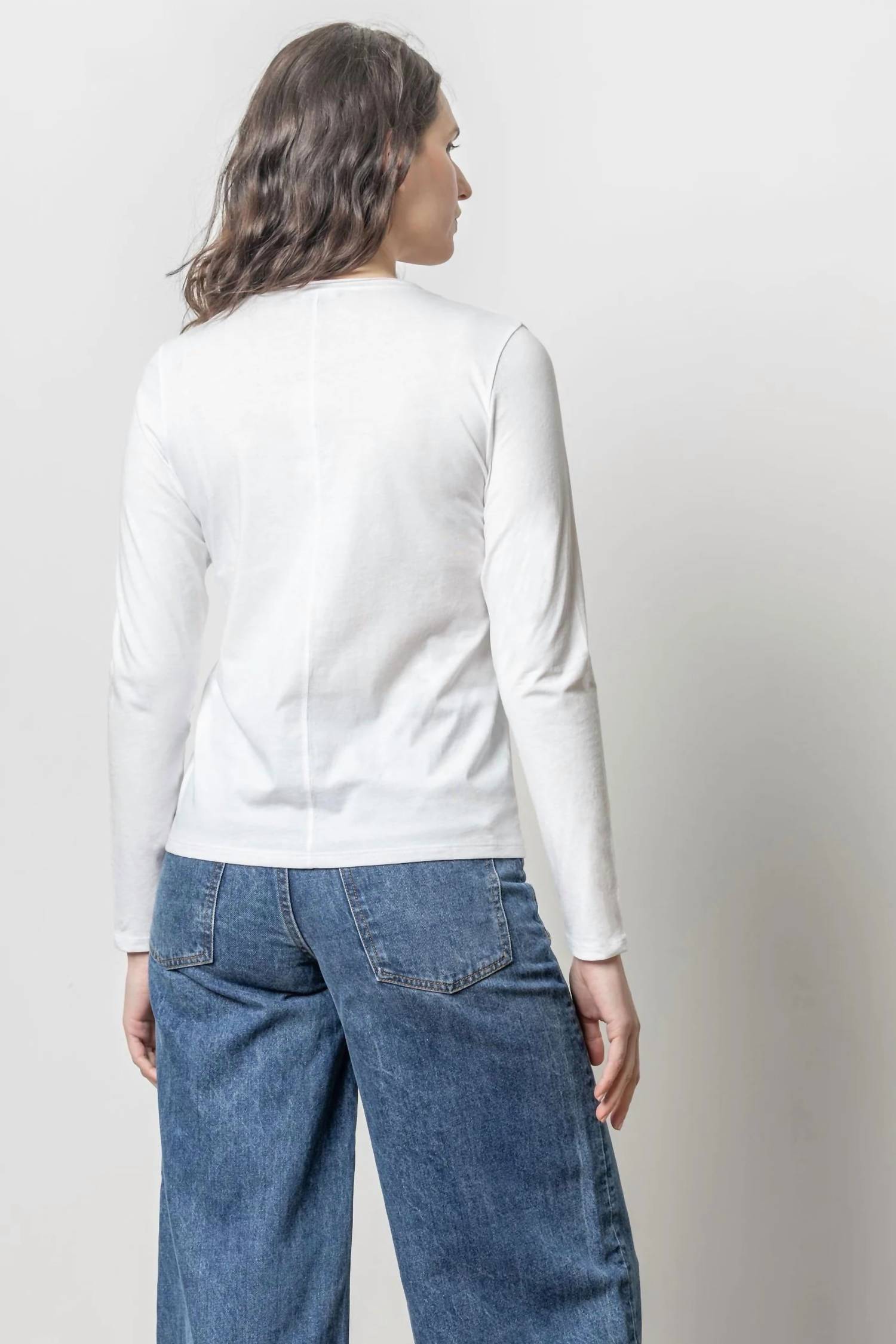 Lilla P - Rolled Edge V-neck Tee