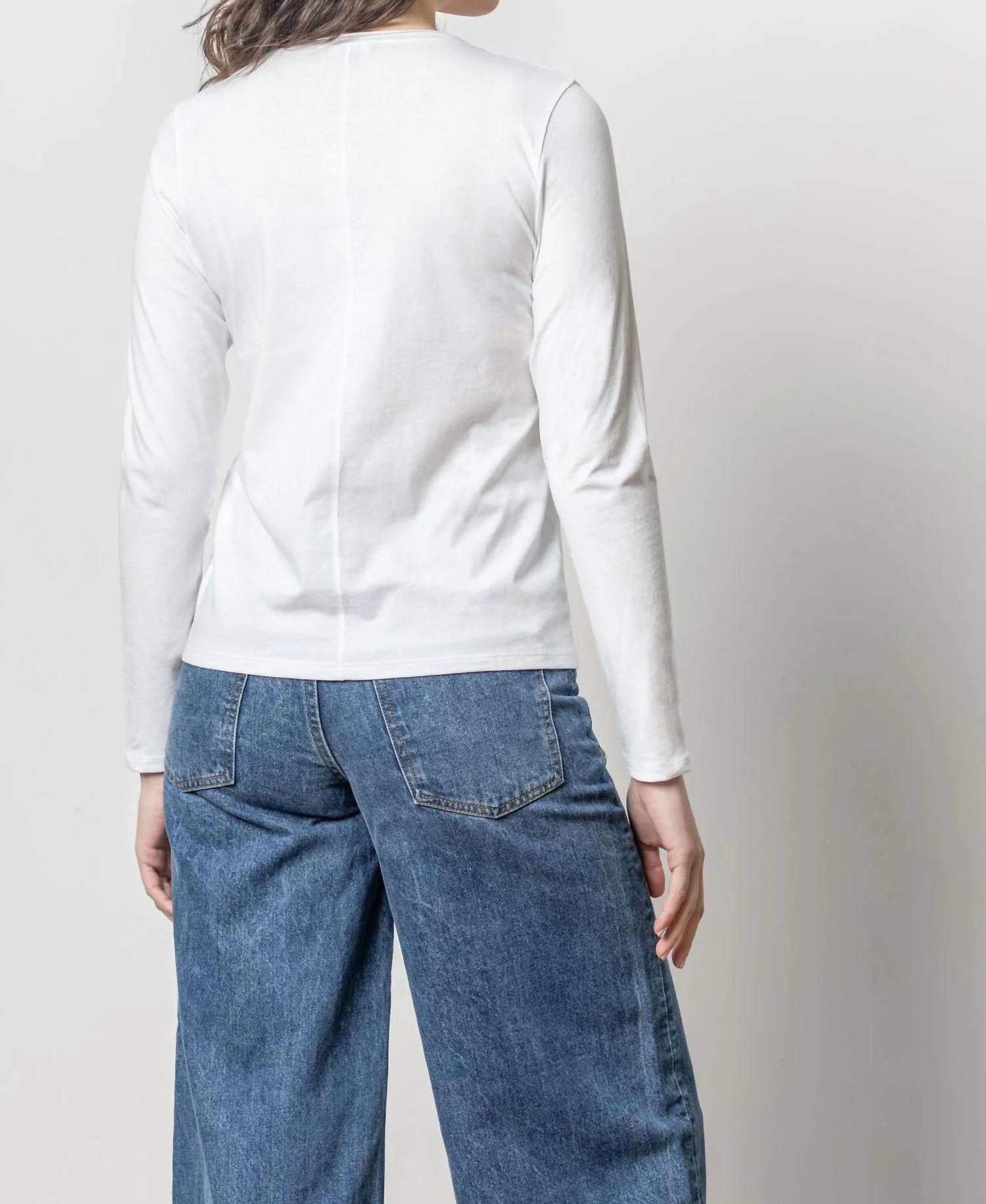 Lilla P - Rolled Edge V-neck Tee