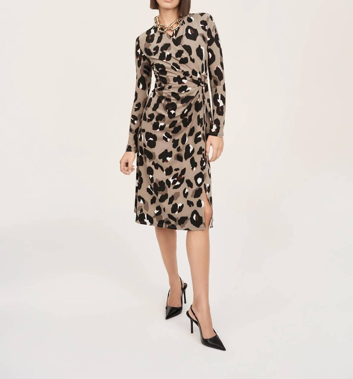 Joseph Ribkoff - Animal Print Wrap Dress