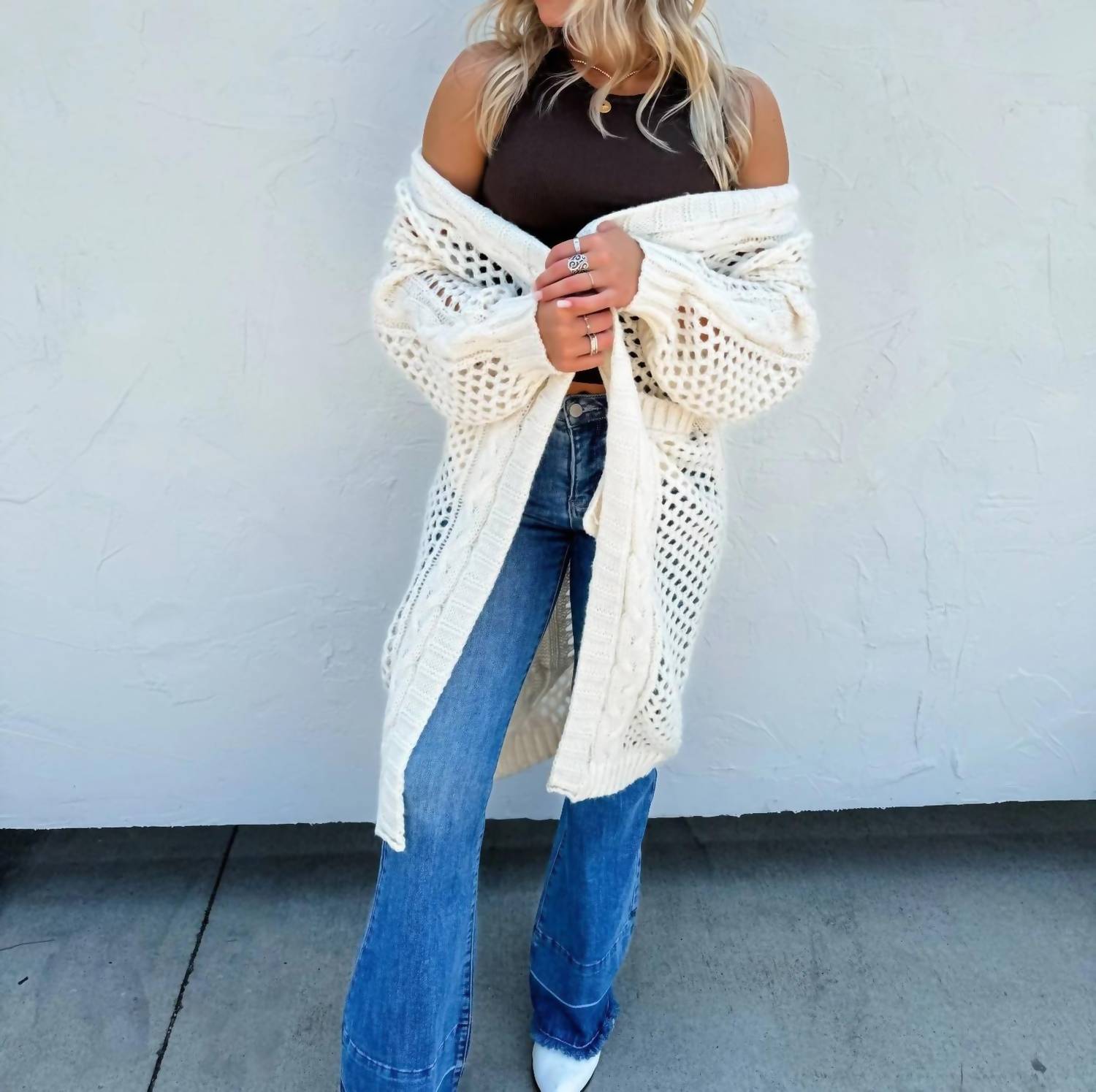 Blakeley - Crochet Knit Cardigan
