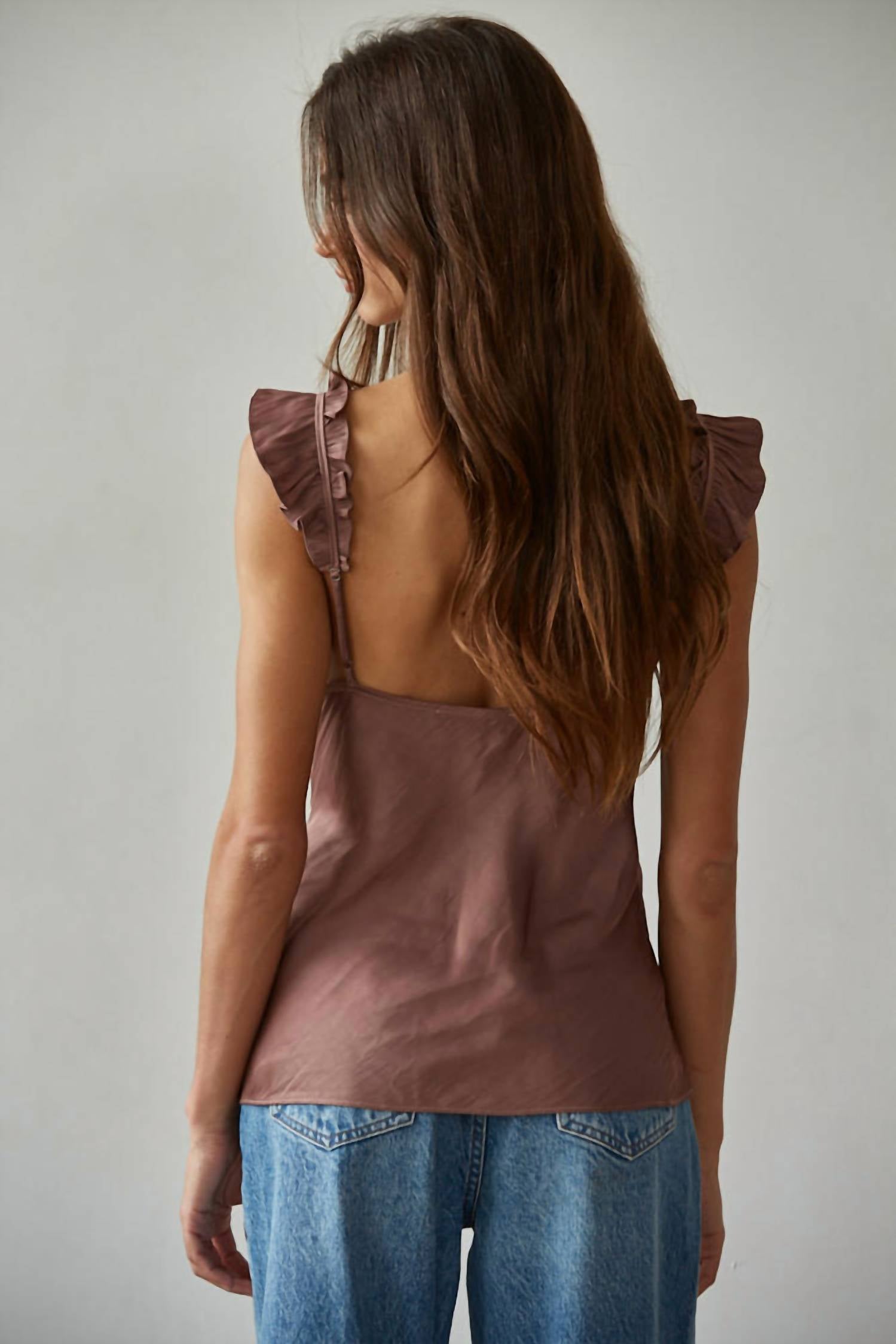 By Together - Satin Top With Lace Detail