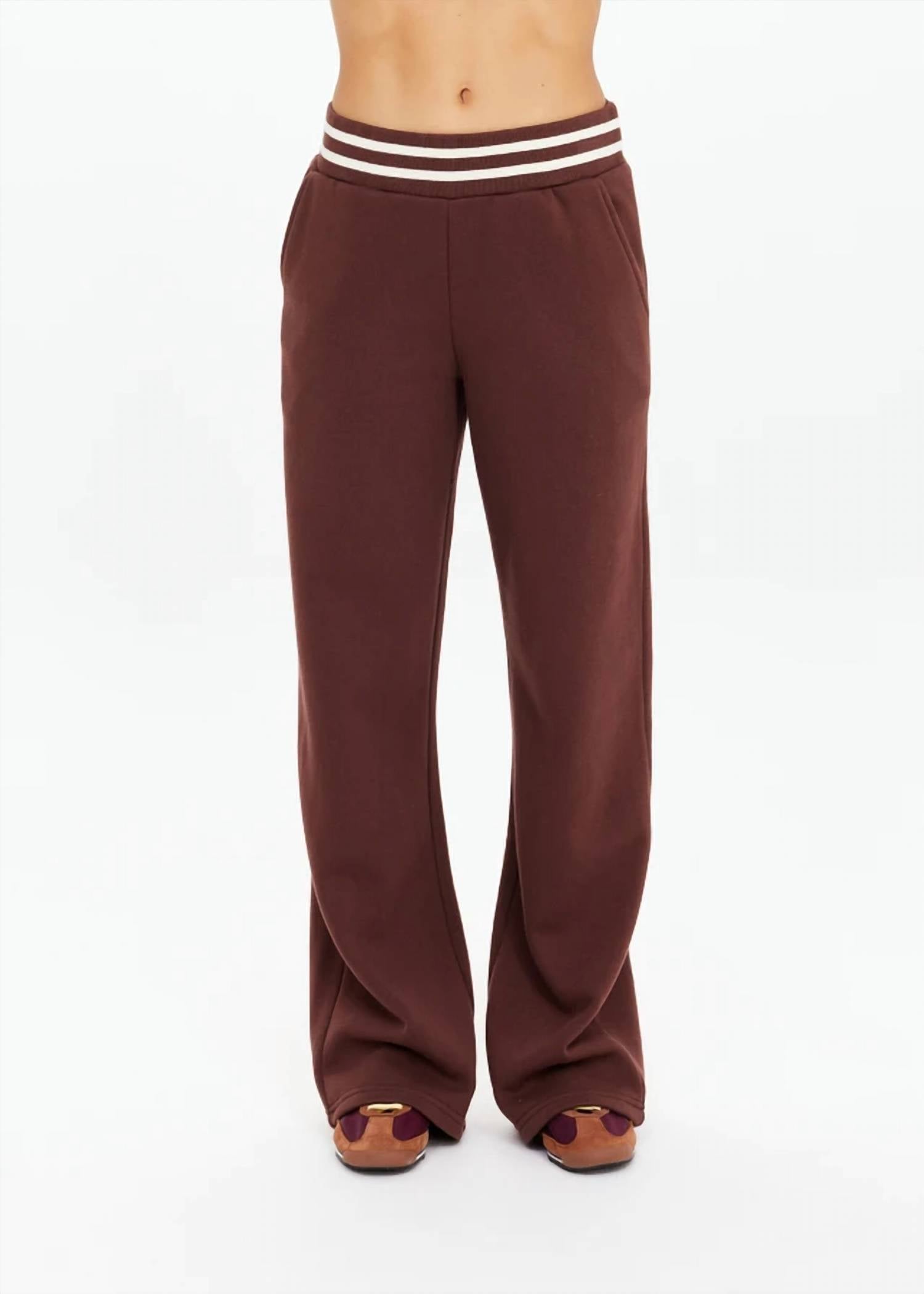 THE UPSIDE Toluca High Rise Wide Leg Pant in brown - women's pants