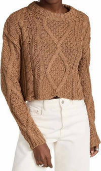 Free People - Cutting Edge Cable Cropped Sweater