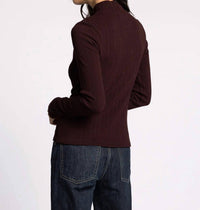 Weekend Los Angeles Eclipse Long-sleeve Top in dark brown - women's long sleeve top - alternate view