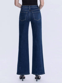 VERVET BY FLYING MONKEY High Rise Vintage Flare Jean in lingering - women's jeans - detail view