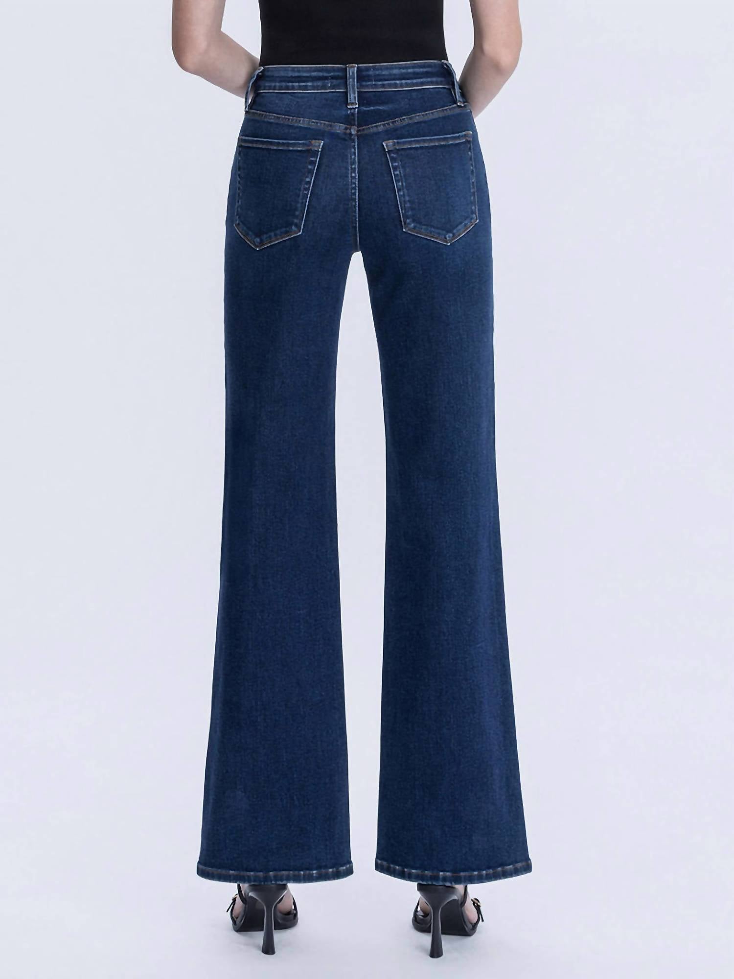 VERVET BY FLYING MONKEY High Rise Vintage Flare Jean in lingering - women's jeans - detail view