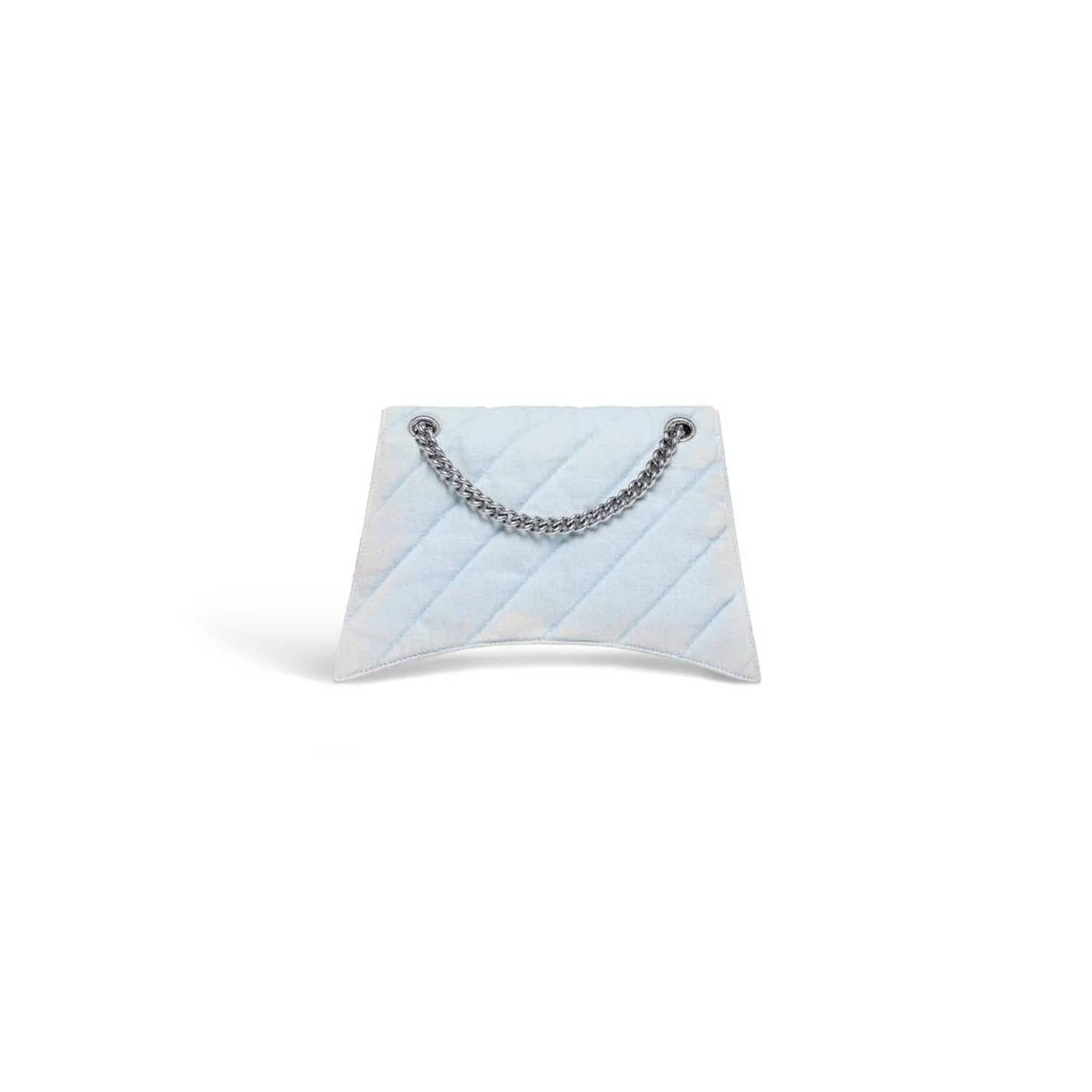 Balenciaga - Women's Quilted Denim Crush Chain Bag