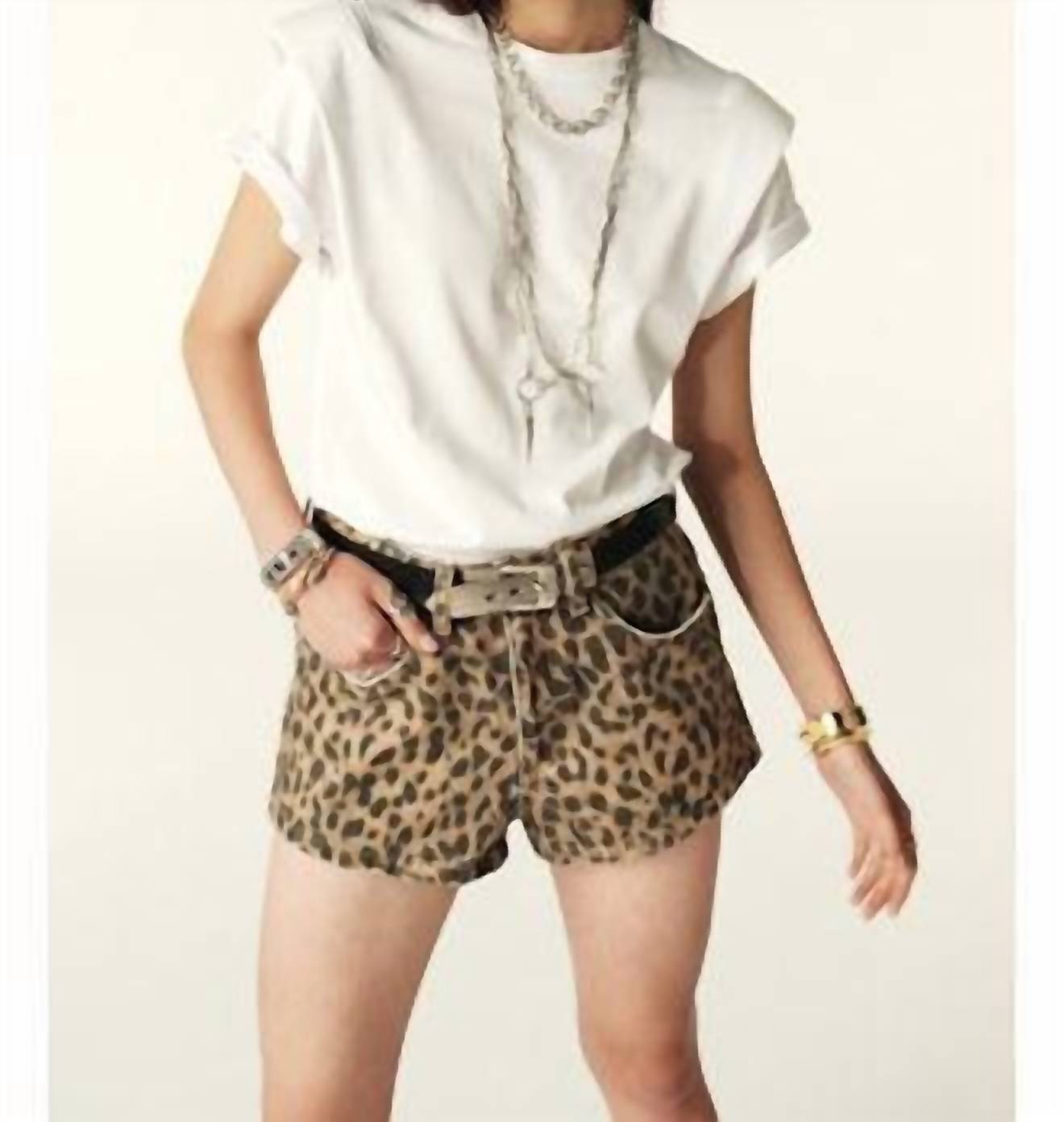 ba&sh Pio Crewneck Shirt in blanc - women's t-shirt