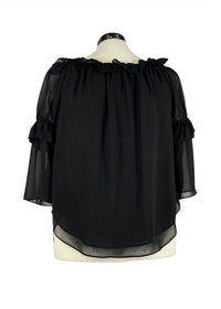 Paula Ryan - Women's Ruffle Neck Off Shoulder Blouse