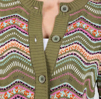 Aldo Martins - Kilie Waves Button Front Cardigan