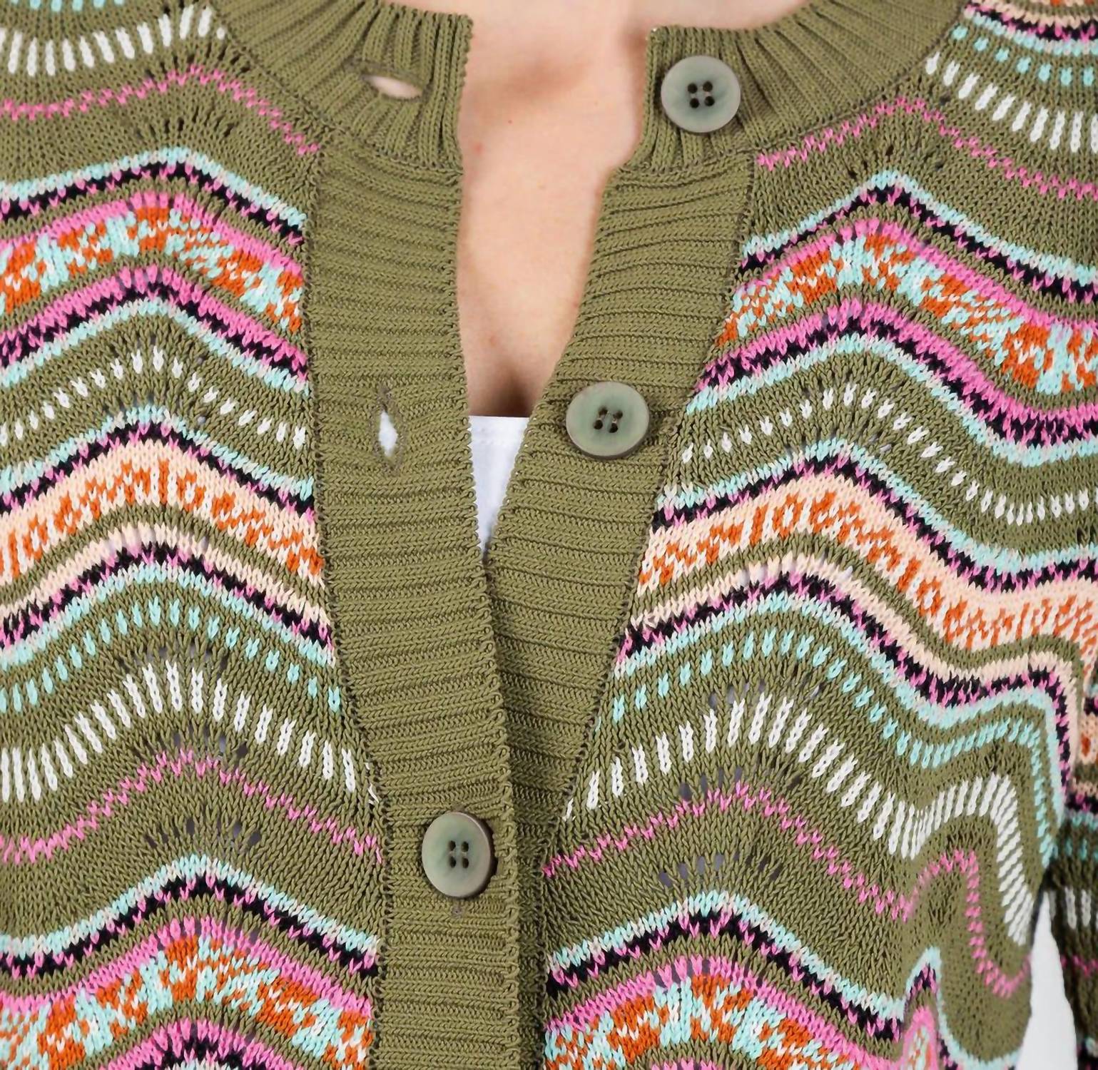 Aldo Martins - Kilie Waves Button Front Cardigan