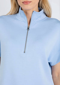 Elliott Lauren - Comfort Zone Quarter Zip Short Sleeve Sweater