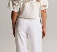 Vince - Lace Cropped Short-sleeve Shirt