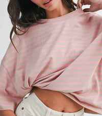 Aemi + Co - Maddie Oversized Striped Tee