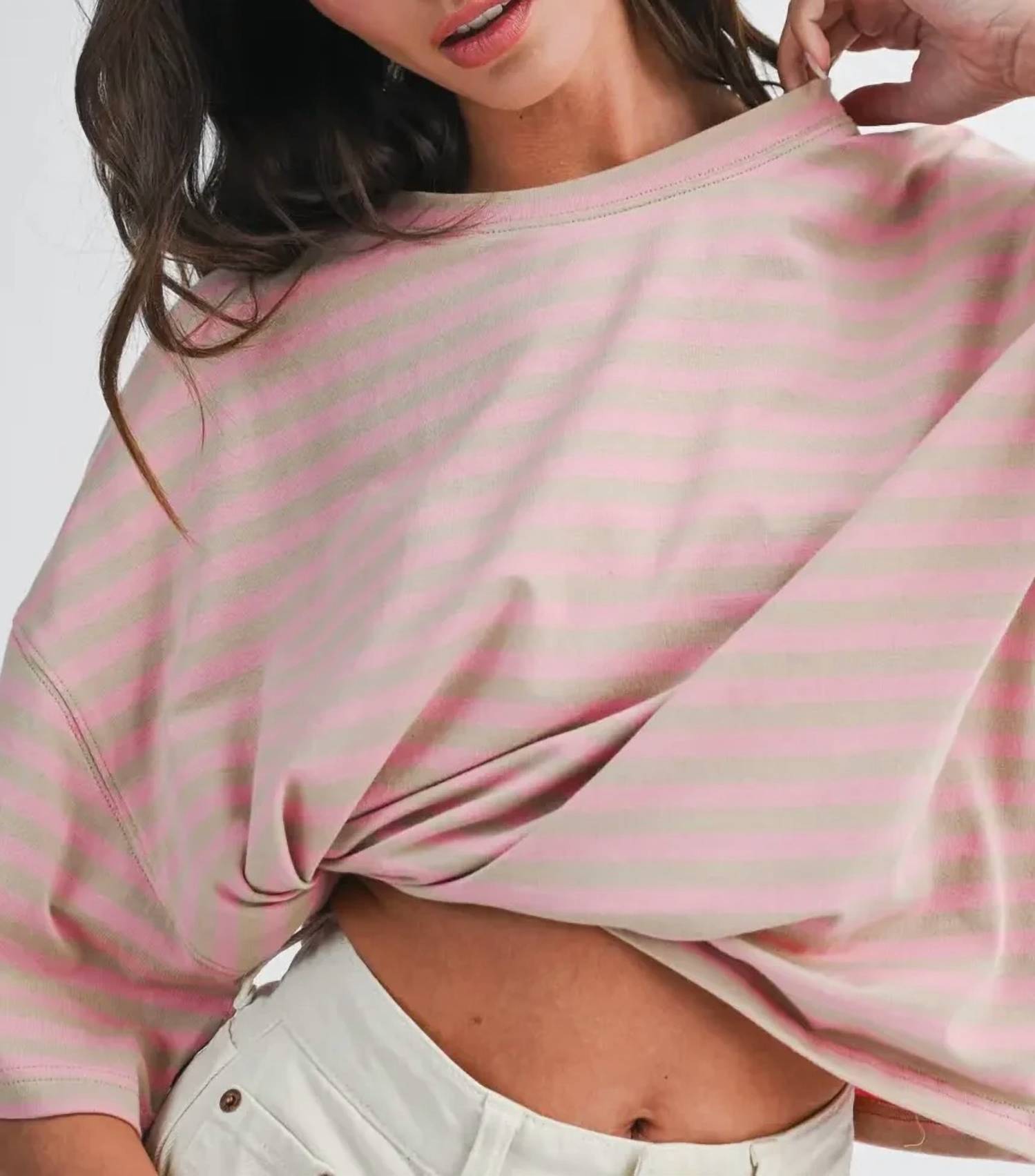 Aemi + Co - Maddie Oversized Striped Tee
