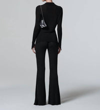 Grace Ling - Women's Angular Ribbed Knit Cardigan
