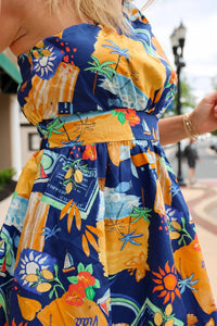 Meet Me In Santorini - Mediterranean Escape One Shoulder Dress