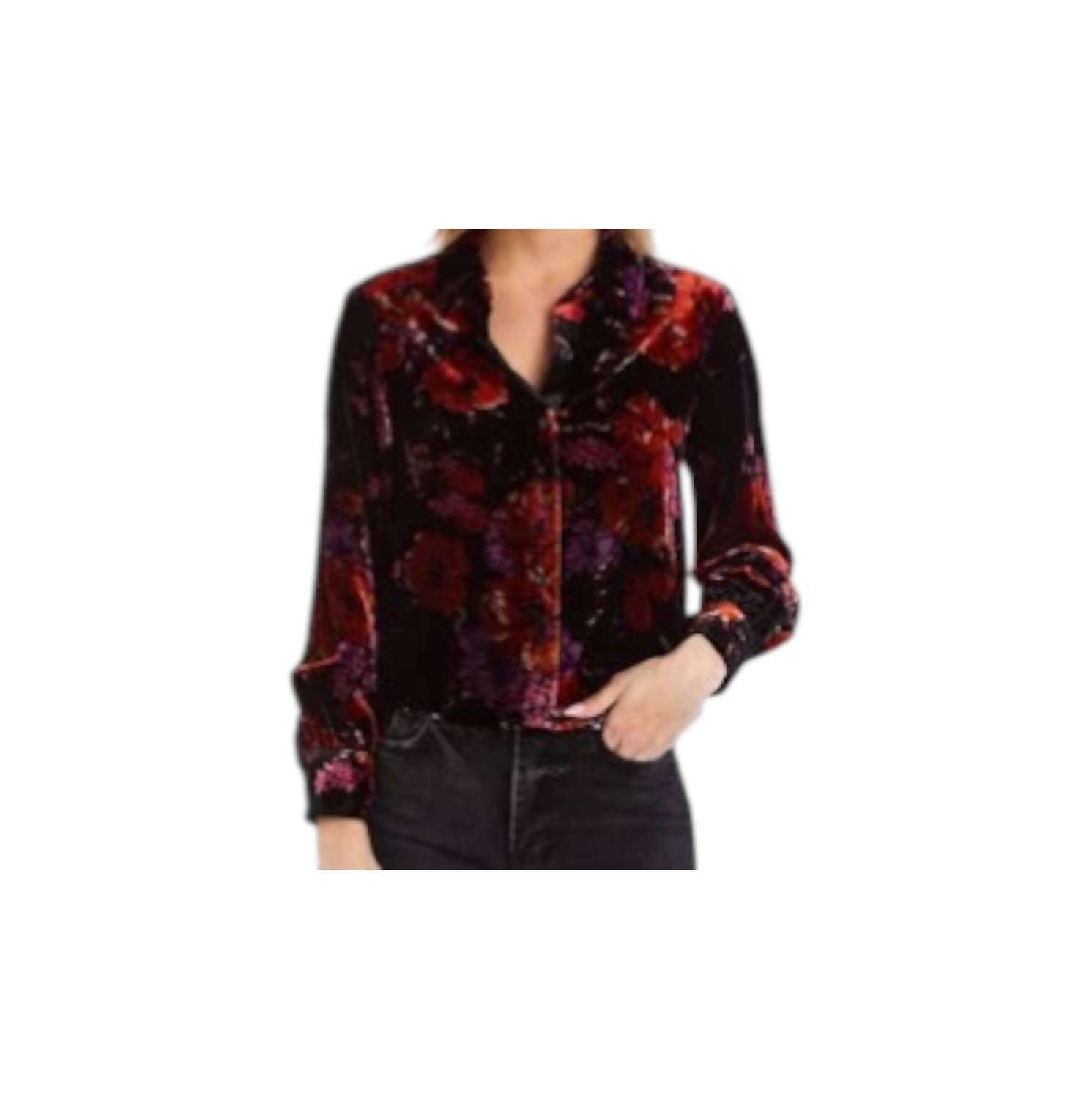 DREW Alexa Blouse in black - women's blouse - detail view