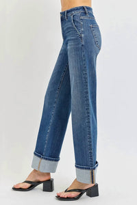 Risen - New Hope Tummy Control High Rise Cuffed Jeans