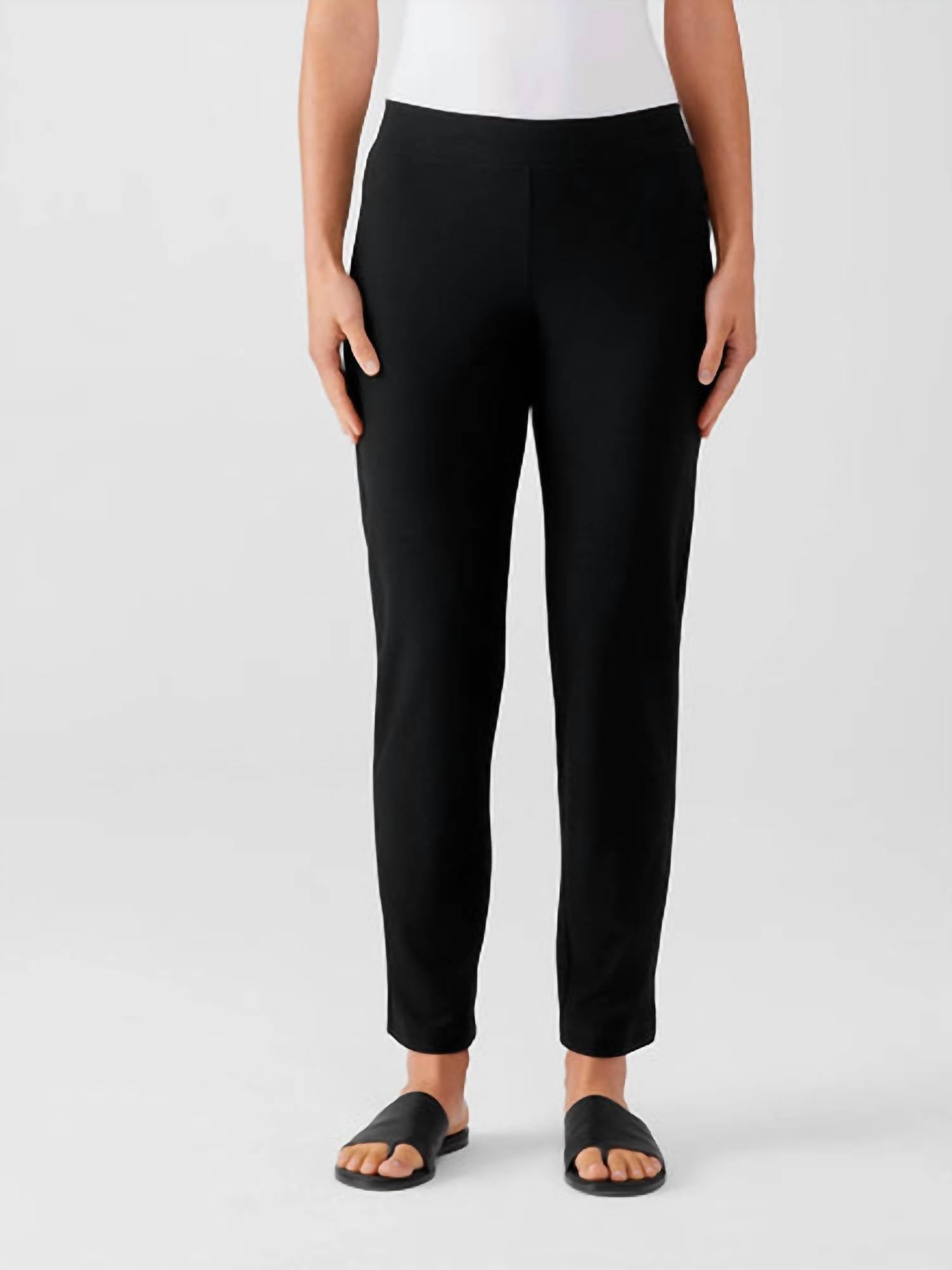 Eileen Fisher - Stretch Crepe Slim Ankle Pant