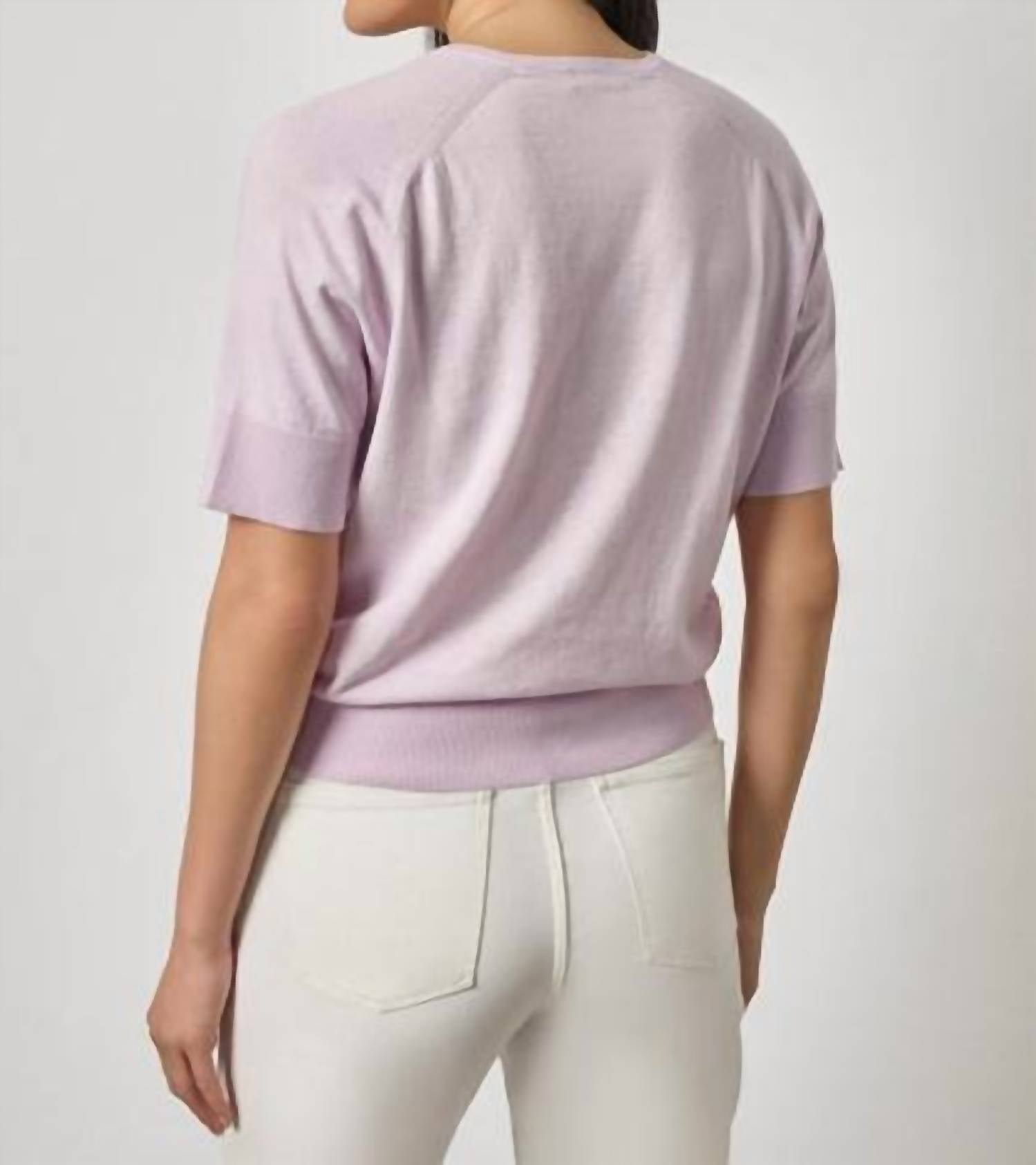 Lilla P - V-neck Saddle Sleeve Sweater