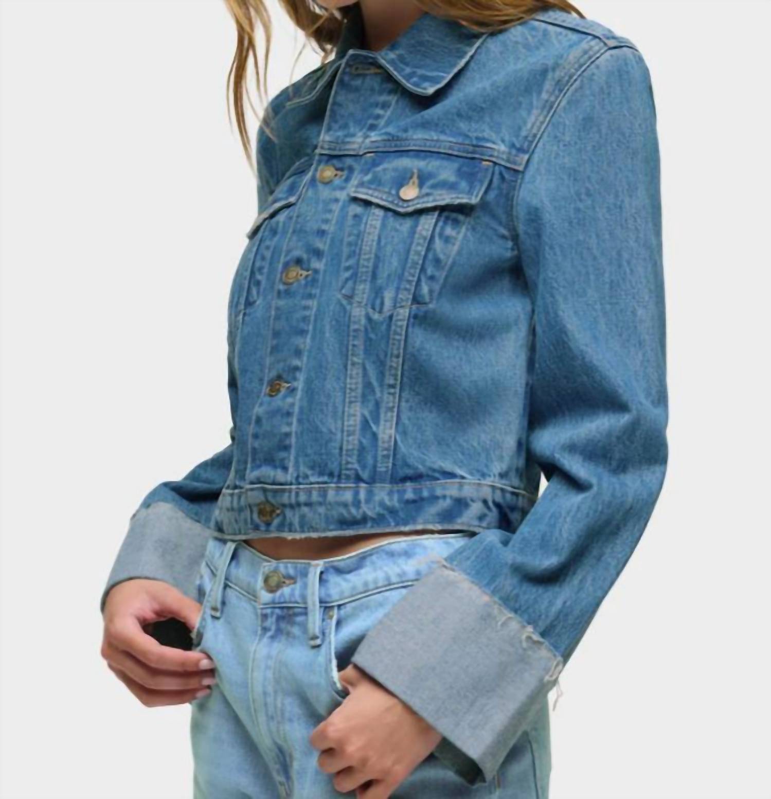 Hudson - Cuffed Crop Denim Jacket
