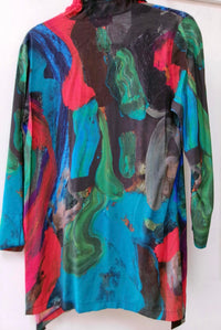 Claire Desjardins - Women's Abstract Button Woven Top