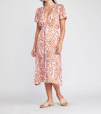 Self Contrast - Ilse V-neck Midi Dress