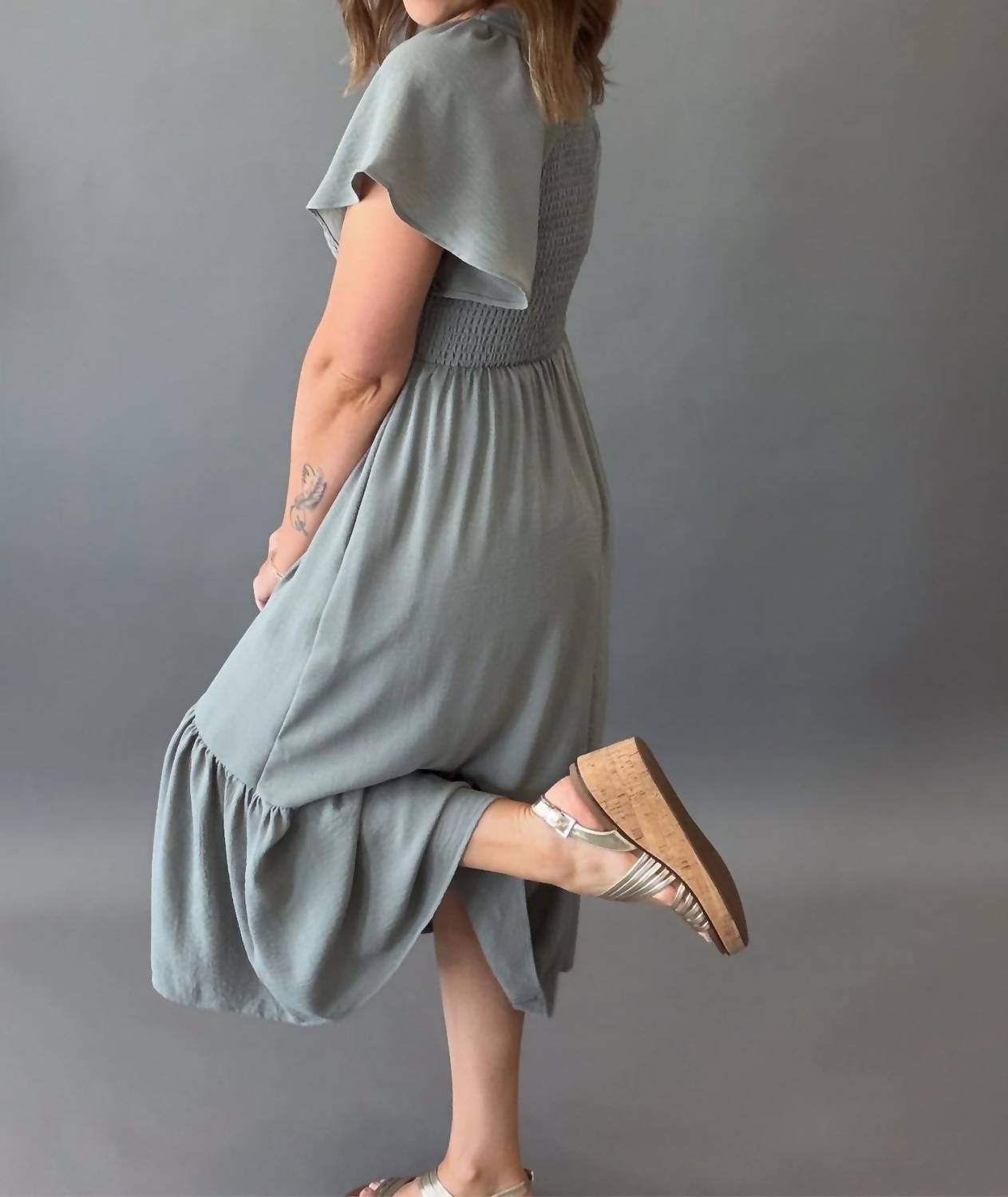 Mikarose - Smocked Midi Dress