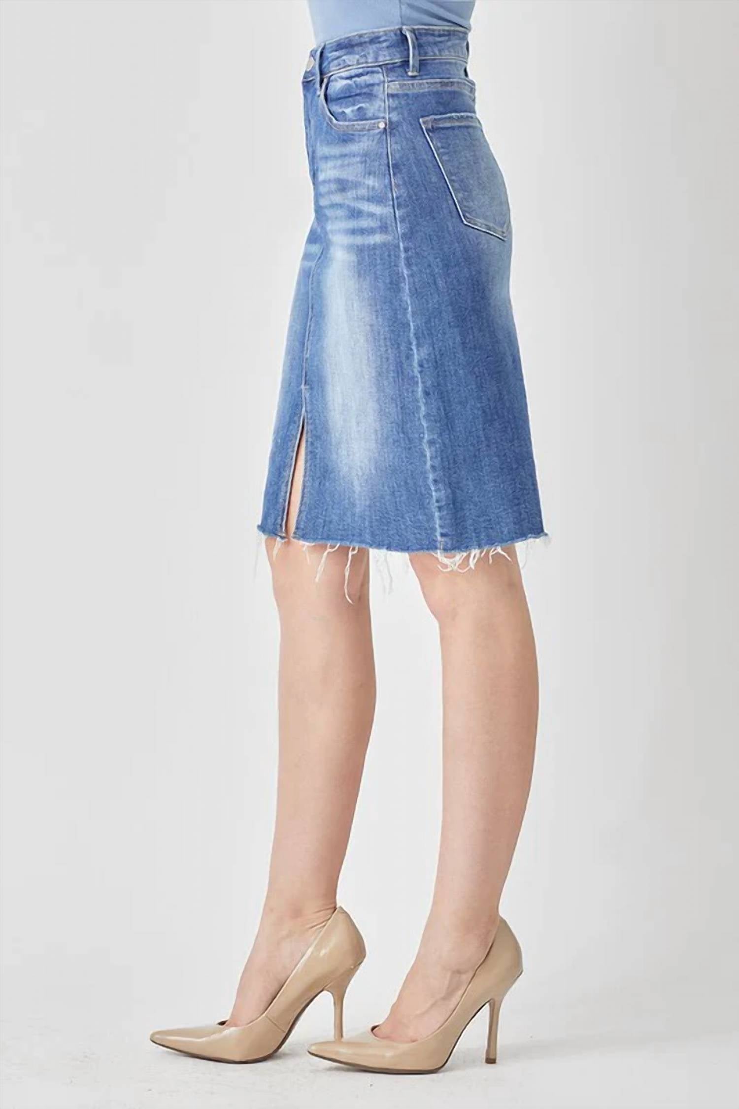Risen - Camilla High Rise Pencil Skirt with Slit