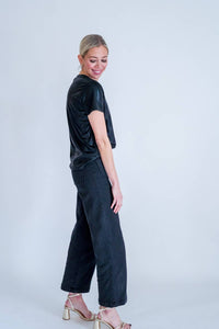 Kld. Signature - Short Sleeve Metallic Top
