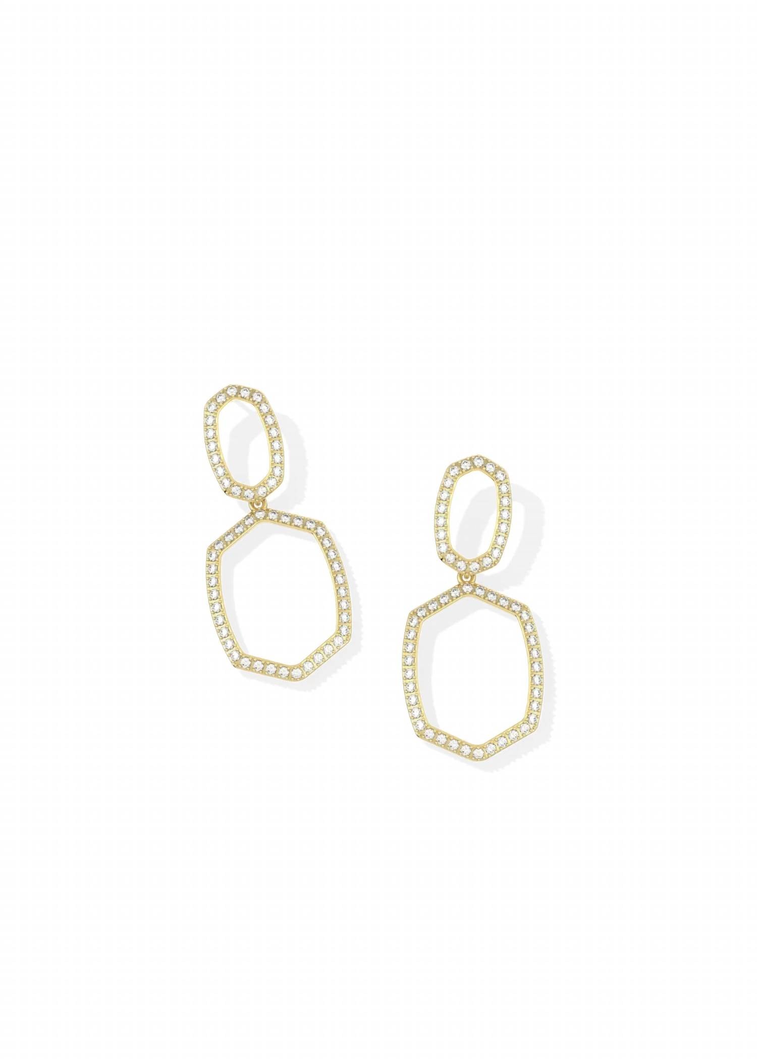 Kendra Scott - Women's Daphne Pave Open Frame Earrings