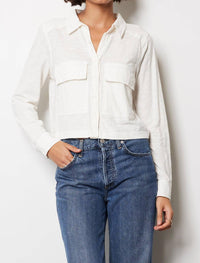 bobi Utility Shirt in white - women's shirt