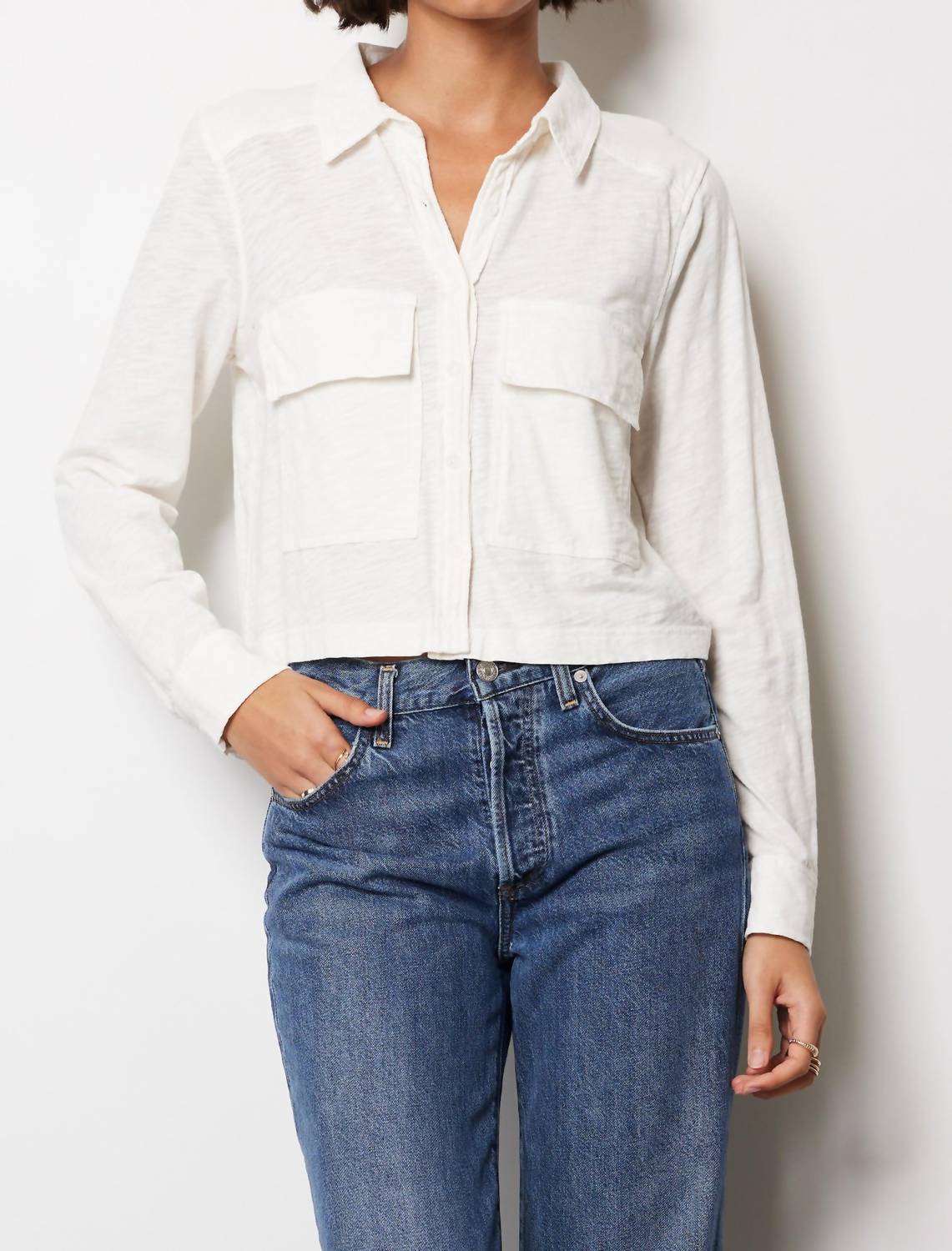 bobi Utility Shirt in white - women's shirt