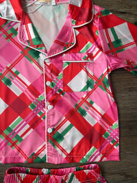 Tweenstyle - Girl's Holiday Plaid Loungewear Set