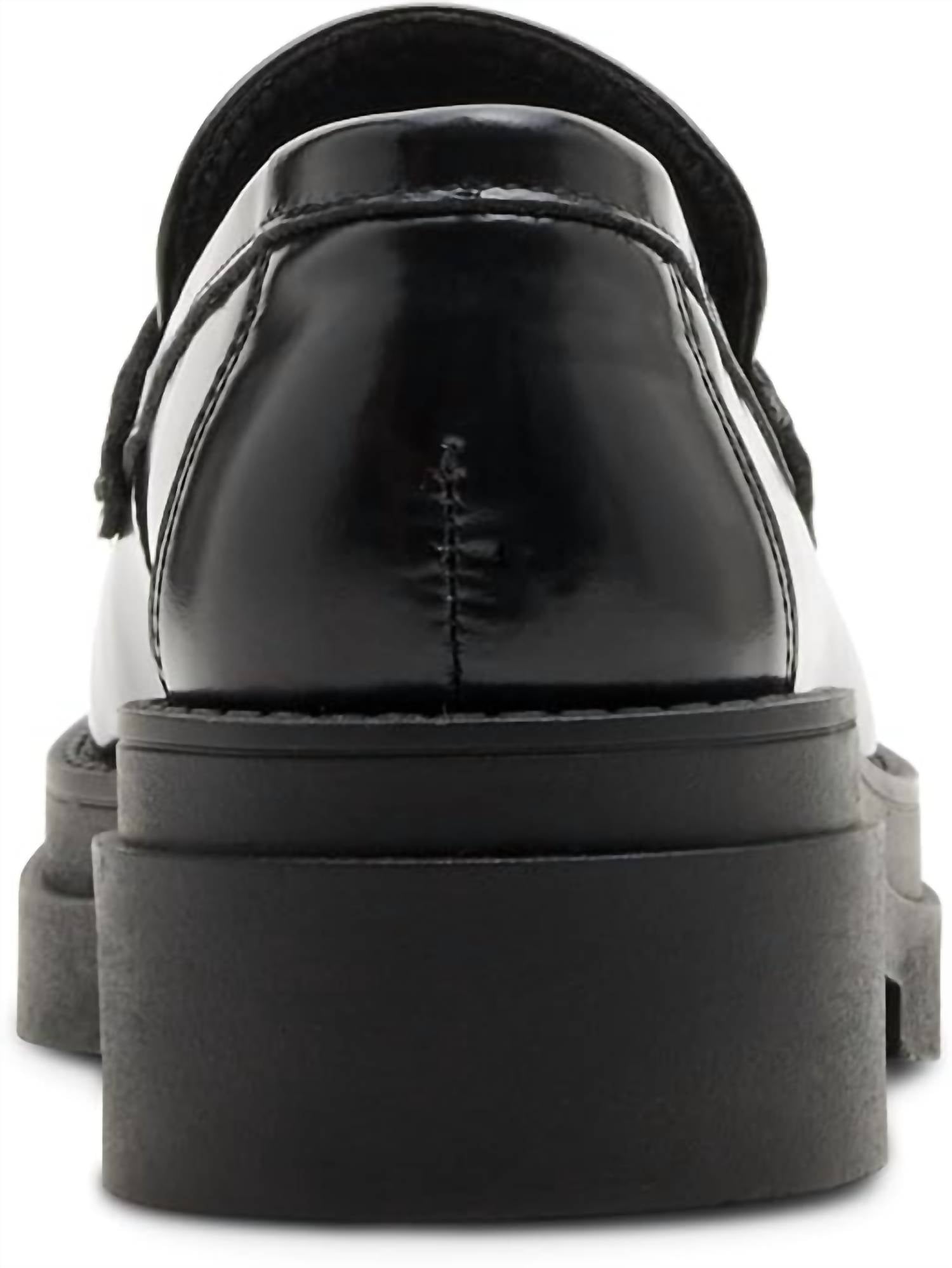 STEVE MADDEN Women's Rodrigo Leather Loafer in black - women's flats - view 4